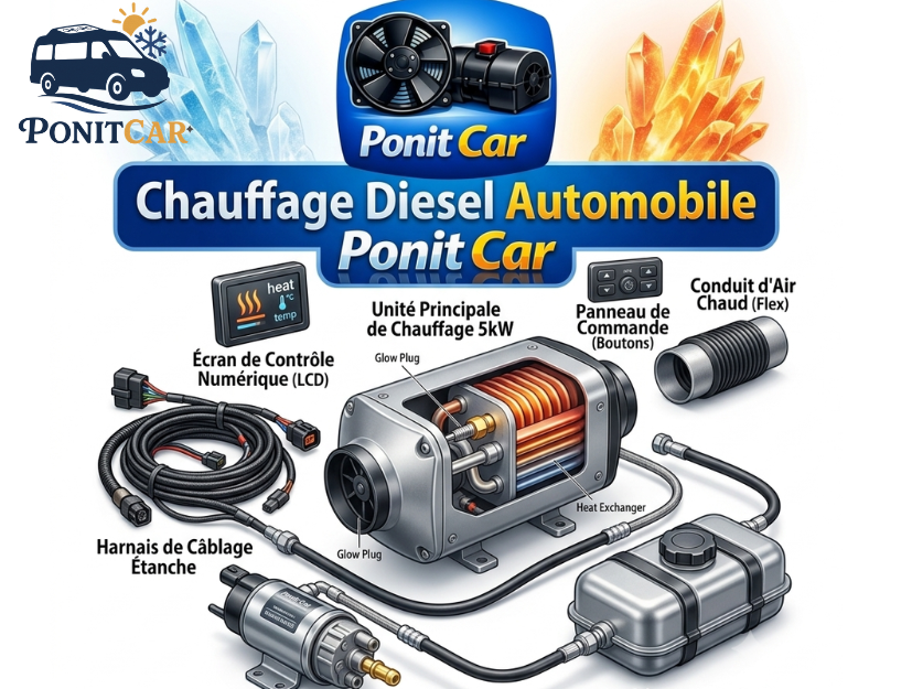 un chauffage diesel automobile Ponit Car.