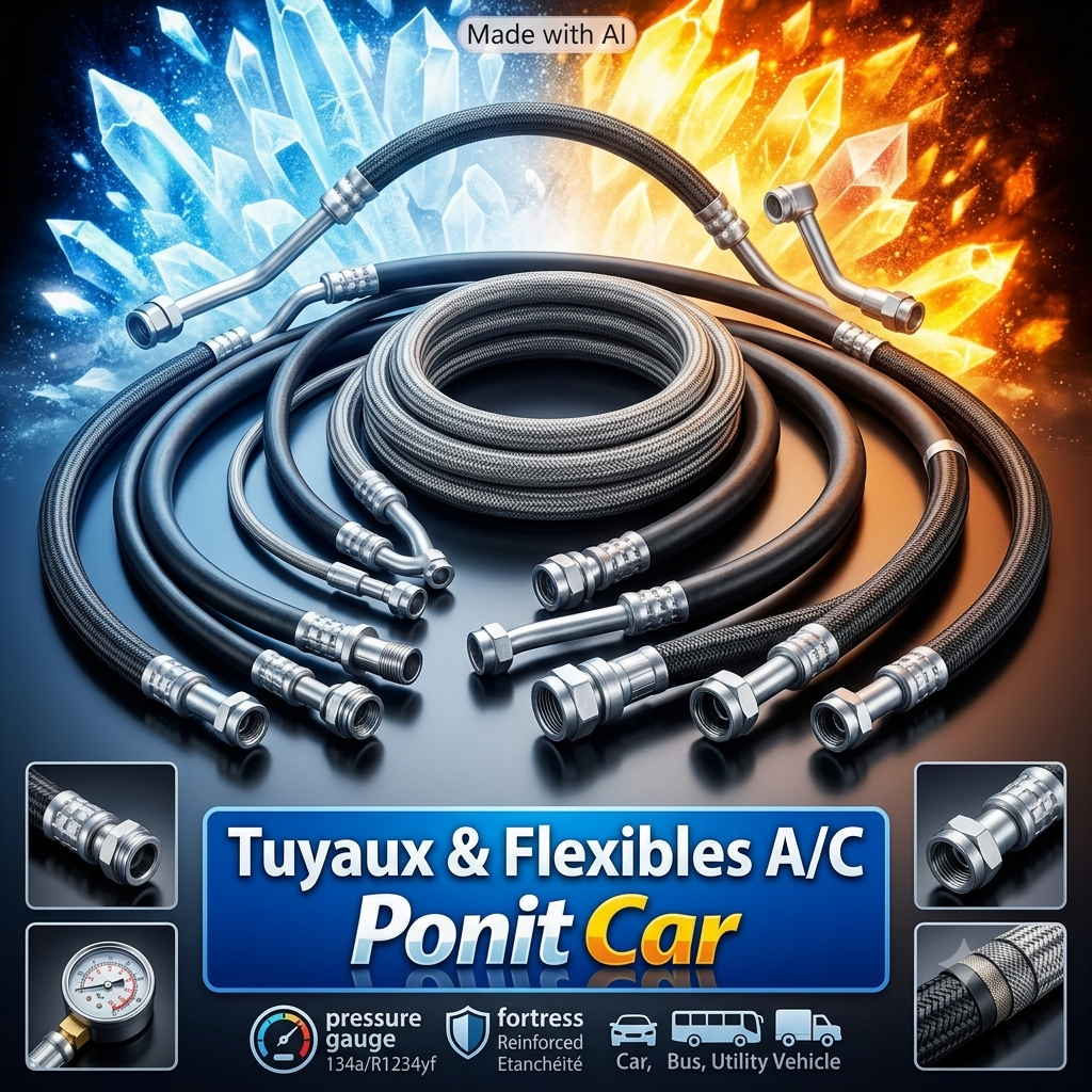 Icône représentant des tuyaux et flexibles de climatisation automobile Ponit Car.