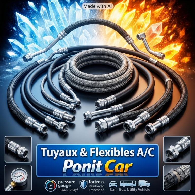 Icône représentant des tuyaux et flexibles de climatisation automobile Ponit Car.